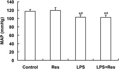 Effect of Resveratrol on Blood Rheological Properties in LPS-Challenged Rats